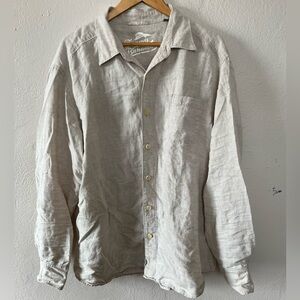 Tommy Bahama Light Gray Linen Shirt